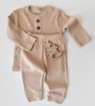 BabyCosy Set bluzita cu maneca lunga si pantaloni lungi din bumbac organic si modal - Blush BabyCosy (Marime: 18-24 Luni)