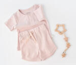 BabyCosy Set tricou cu pantaloni scurti - 100% bumbac organic - Roz, BabyCosy (Marime: 3-6 Luni)