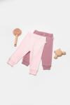 BabyCosy Set 2 pantaloni Bamboo, roz, BabyCosy, 50%bumbac+50% bambus (Marime: 9-12 luni)