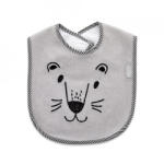 BabyJem Baveta din bumbac BabyJem Cute animals (Culoare: Gri) - drool Bavata