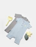 BabyCosy Set 2 salopete scurte Bamboo, blue, BabyCosy, 50%bumbac+50% bambus (Marime: 12-18 Luni)