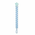 BabyJem Lantisor pentru suzeta din material textil BabyJem Bear (Culoare: Bleu)