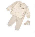 BabyCosy Set bluzita cu pantalon, Lamb, BabyCosy, 100%bumbac organic (Marime: 9-12 luni)