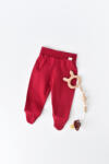 BabyCosy Pantaloni cu Botosei - Bumbac organic Rosu BabyCosy (Marime: 3-6 Luni)