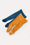 BabyCosy Set 2 pantaloni cu botosei bebe unisex din bumbac organic si modal - Bleumarin/Sofran, BabyCosy (Marime: 0-3 Luni)