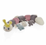 BabyJem Protectie laterala multifunctionala cu jucarii din plus BabyJem Caterpilar (Culoare: Roz) - drool
