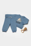BabyCosy Set hanorac si pantaloni, Two thread, 100%bumbac organic - Indigo, BabyCosy (Marime: 12-18 Luni)