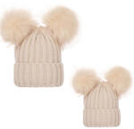 drool Set caciuli mama copil Drool (Culoare: Crem)