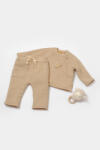 BabyCosy Set bluza dublata si pantaloni, Winter muselin - Apricot, BabyCosy (Marime: 6-9 luni)