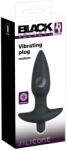 Black Velvets Plug anal cu vibrații din silicon - Negru , 15 , 2, 0-3, 0 cm