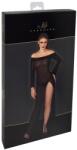Noir Rochie Lungă Noir Transparentă cu Decolteu Carmen - Negru , XL