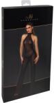 Noir Salopetă Noir Transparentă cu Spatele Gol și Pietre Decorative - Negru , L