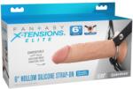 Fantasy X-Tensions Elite Strap-on gol din silicon cu ham reglabil 16, 5 cm - Nude deschis , 16.5 , 4, 2 cm