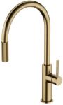 Omnires Baterie bucatarie cu dus extractibil Omnires Switch cu sistem filtrare apa finisaj bronz antichizat periat (SW9059-FD1BR) - sanoterm