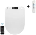 LANDUN Capac WC cu bideu forma U si filtru anticalcar inclus, spalare, uscare, cu telecomanda (U-WC403L-F)