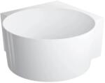 Omnires Cada pe colt asimetrica Omnires Ovo M+ compozit alb lucios 120x120 cm (OVO120WNBP) - sanoterm