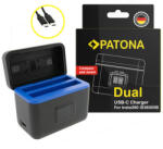 Patona Carcasă de încărcare duală PATONA pentru Insta360 X5 1/CP5/31/55-2 incl. cablu USB-C (PT-1744)