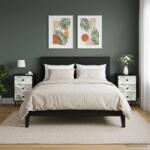 vidaXL Dulap de noapte GOTHA 2 buc. Stejar Negru 36 x 33 x 61 cm GartenMobel Dekor (8007348)