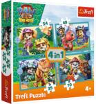 Trefl Puzzle Trefl 4 in 1 Patrula Catelusilor - Povesti de pe Insula Dinozaurilor (34687) Puzzle