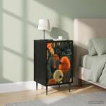 vidaXL Dulap de noapte ZAANDAM 2 buc. Stejar Negru 36 x 33 x 61 cm GartenMobel Dekor (8007332)