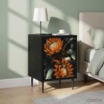 vidaXL Dulap de noapte LOCHEM 2 buc. Stejar Negru 36 x 33 x 51 cm GartenMobel Dekor (8007232)