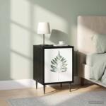 vidaXL Dulap de noapte HANAU 2 buc. Stejar Negru 36 x 33 x 51 cm GartenMobel Dekor (8007262)