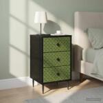 vidaXL Dulap de noapte GELEEN 2 buc. Stejar Negru 36 x 33 x 61 cm GartenMobel Dekor (8007314)