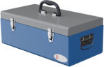 Durhand Caisse boite à outils en métal transportable cu 3 mânere, 2 încuietori, dim. 50L x 26l x 18, 5H cm, bleu | Aosom Romania (B20-099V00BU)