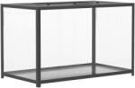 PawHut Cușcă pentru hamster din acrilic și metal cu bază adâncă, capac rabatabil, ventilații laterale, 80x45x50, 5cm, negru | Aosom Romania (D51-548V00BK)