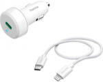 Hama Incarcator auto HAMA 201611 1x USB-C Power Delivery (PD) 20W cablu Lightning alb (4047443487384)