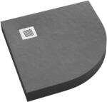 Schedpol New Horizons Grey Stone cădiță de duș semirotundă 90x90 cm gri 3.3304/S/ST-M2 (33304SSTM2)