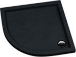 Schedpol Caspar Black Stone cădiță de duș semirotundă 90x90 cm negru 3.264/C/ST (3264CST)