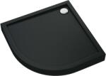 Schedpol Competia New Black Mat cădiță de duș semirotundă 80x80 cm negru 3.4633/C/MG (34633CMG)