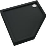 Schedpol Competia New Black Mat cădiță de duș pentagonală 80x80 cm negru 3.4697/C/MG (34697CMG)
