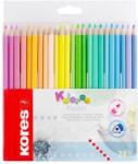 Kores Színes ceruza készlet, háromszögletű, KORES "Kolores Pastel", 24 pasztell szín (93321) - patronbolt