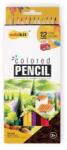 COLOKIT Színes ceruza készlet, hatszögletű, hegyezővel, COLOKIT, 12 különböző szín (CPC-C012) - patronbolt
