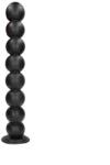 Ouch! Bile Anale Balls of Lust cu Ventuza, PVC, Negru, 55 cm