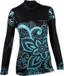 nanosilver® Flower női termo póló - hosszú ujjú türkizkék - motozem - 24 430 Ft