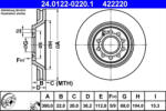 ATE Disc frana ATE 24.0122-0220.1 (24.0122-0220.1) - turbochic