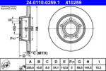 ATE Disc frana ATE 24.0110-0259.1 (24.0110-0259.1) - turbochic