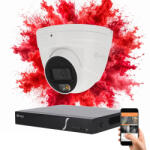 SAFIRE 1 dome biztonsági kamerás IP kamera rendszer 6MP színes éjszakai képpel (SAFIRE-IP-6MP-IPT020A-01)