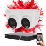 SAFIRE 2 dome biztonsági kamerás IP kamera rendszer 6MP színes éjszakai képpel (SAFIRE-IP-6MP-IPT020A-02)