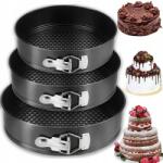 Forma Tortaforma Kerek Tepsi 3 Db-os Szett (BLACHA_01)