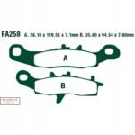 EBC Fékbetét Moto. Kawasaki Kl 250 G1/G1A Sherpa (97) FA258R Ebc