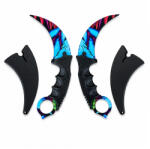 Depox Set doua cutite karambit DEPOX®, 22 cm, multicolor, teaca inclusa (2051)