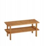Zeller Bambusz cipőtartó 2 polccal 70x26x30cm (13578-zlr)