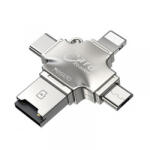 Yesido Cititor Card USB / USB-C / Lightning / microUSB Yesido GS13, microSD, Argintiu - gsmboutique