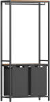 Brius Cos de rufe, 2 compartimente, saci de rufe detasabili, 2 rafturi, tija umerase, 2x46L, 73x33x177cm, maro rustic (EZ-BLH231B02) Raft