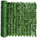 Brius Paravan frunze artificiale pentru gard sau balcon, material PE rezistent UV, 50 cleme incluse, 100x300 cm, verde (GO-L52F)