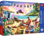 Trefl Puzzle Trefl 1000 piese Disney Lilo si Stitch, Petrecere pe plaja (10918) Puzzle